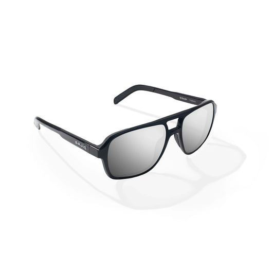 Bajio 12 South Sunglasses - Black Gloss Frame/Silver Mirror