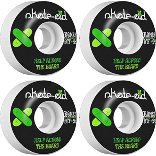 BONES STF SKATE AID II 54mm WHT/BLK W/GRN
