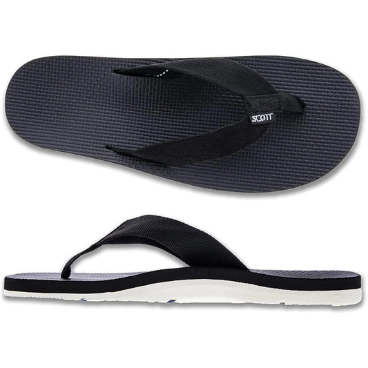 Scott Hawaii Men's Hokulea Sandal | Tubular Nylon Strap Rolls Against Skin | Molded Outolse With Arch Support And Heel Cup | Non-Marking No-Slip | Marine And Boat Friendly Flip Flop