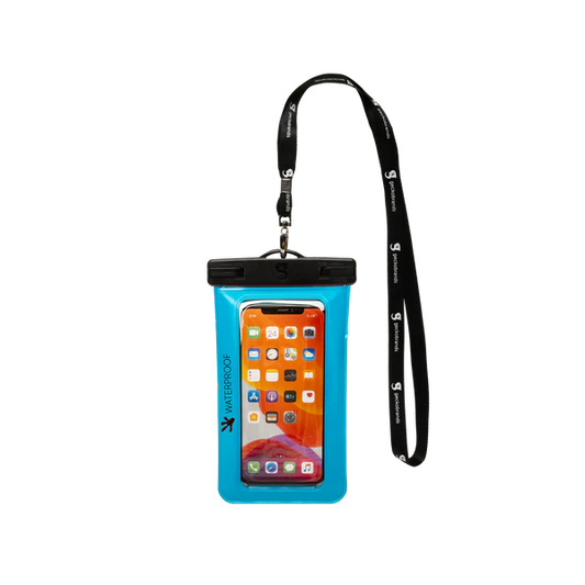 Geckobrands Large Phone Dry Bag Neon Blue