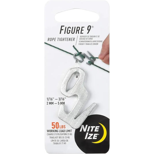 Nite Ize Figure 9 Rope Tightener Small Silver