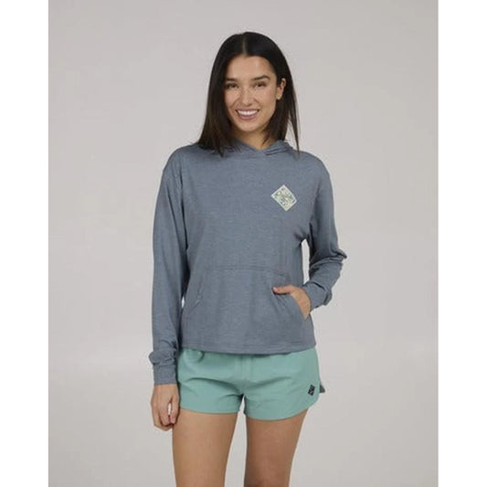 Salty Crew Damen Tippet Fill UV Tech Hoodie - fin blue