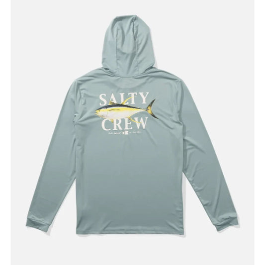 Salty Crew Herren Hood Sunshirt Yellowfin langarm, - Mackerel
