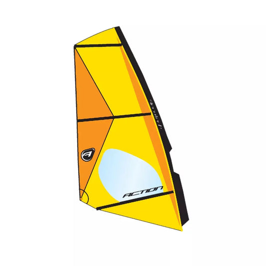 Aerotech Sails Aerotech Action Complete Rig Yellow Windsurfing Sail – Image 2
