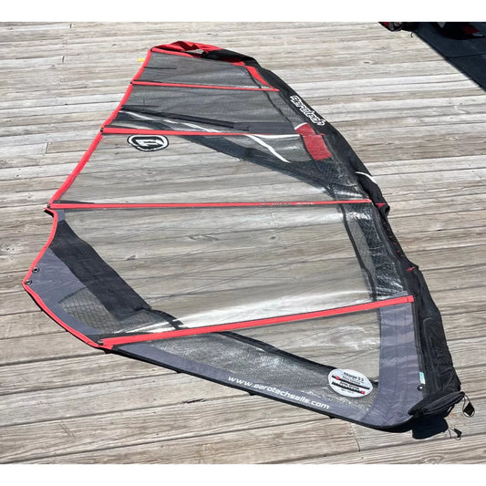Aerotech Sails Charge 5.5 Red/Blk Used Windsurfing Sail Used – Image 1
