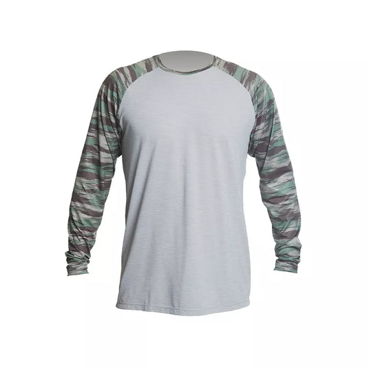 Anetik Remix Raglan Tech Long Sleeve Shirt Camo Small