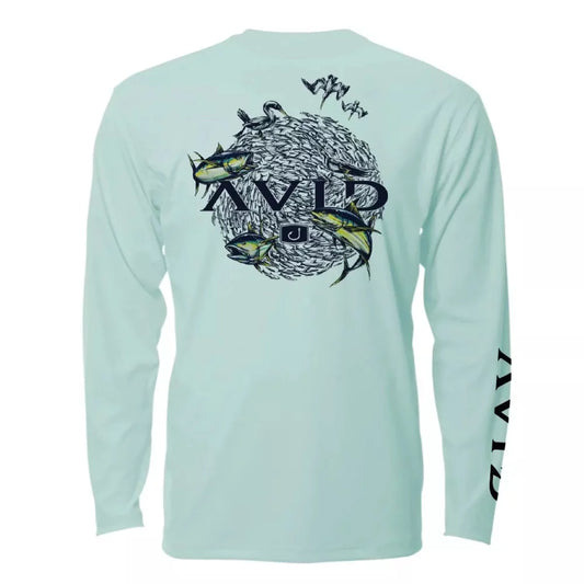 AVID Bait Ball AVIDry 50+ UPF Long Sleeve Shirt Seafoam Large Mens Shirts – Image 1