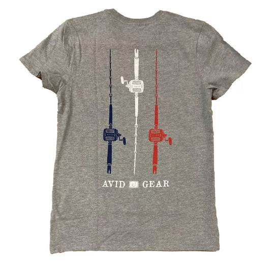 AVID Fish Sticks Short Sleeve Tee Heather Grey Large Mens Shirts – Image 1