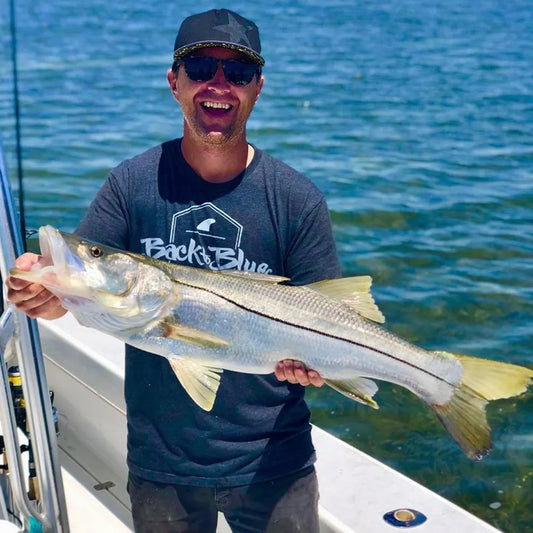 Back to Blue Fins Tee Shirt Charcoal