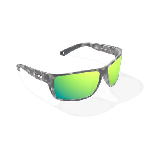 Bajio Bales Beach Gray Rock Matte Green Mirror Glass Lenses Mens Sunglasses – Image 1