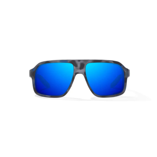 Bajio Cocho Dark Blue Camo Matte Blue Mirror Glass Lenses Mens Sunglasses – Image 1