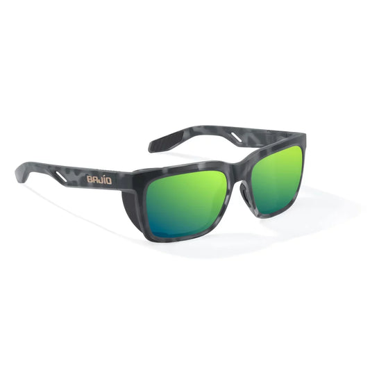 Bajio Palehorse Black Tort Matte Green Mirror Glass Lenses Mens Sunglasses – Image 1