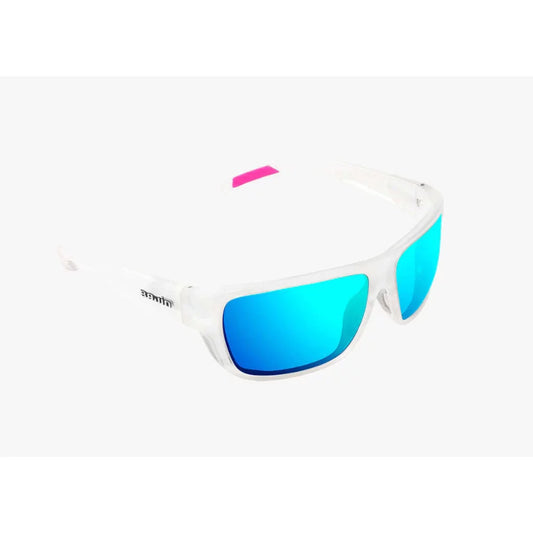BAJIO Rigolets White/Silver Matte | Blue Mirror Glass Sunglasses Mens Sunglasses – Image 1