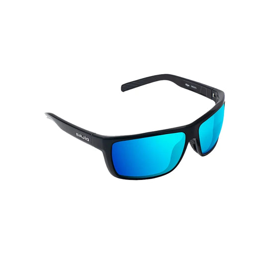 BAJIO Sigs Black Gloss - Blue Mirror Glass Sunglasses Mens Sunglasses – Image 1