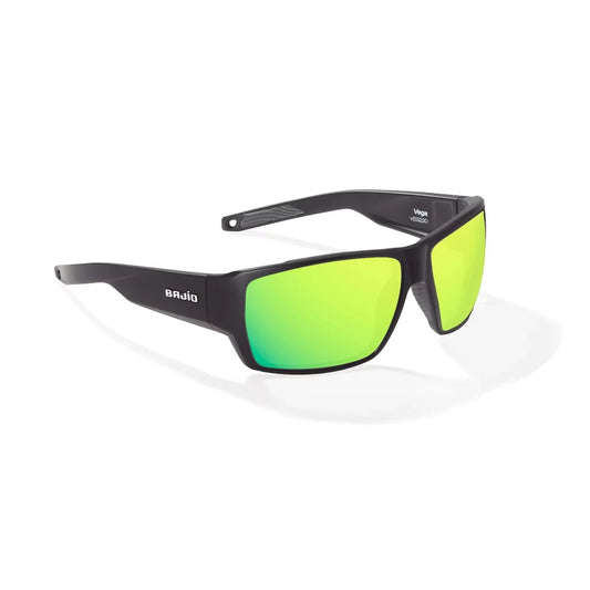 Bajio Vega Black Matte Green Mirror Glass Lenses Mens Sunglasses – Image 1