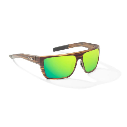 Bajio Zapata Brown Grass Matte Green Mirror Glass Lenses Mens Sunglasses – Image 1