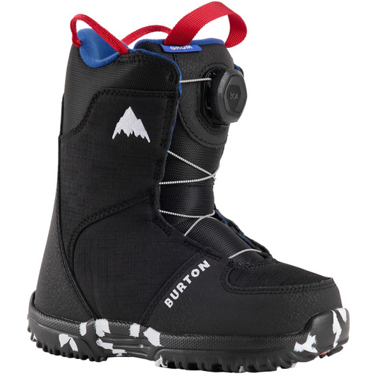 BURTON KIDS GROM BOA SNOWBOARD BOOTS BLACK