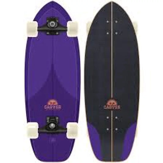 Carver C5 Coal Satin 28" Purple Haze Complete Skateboard – Image 1