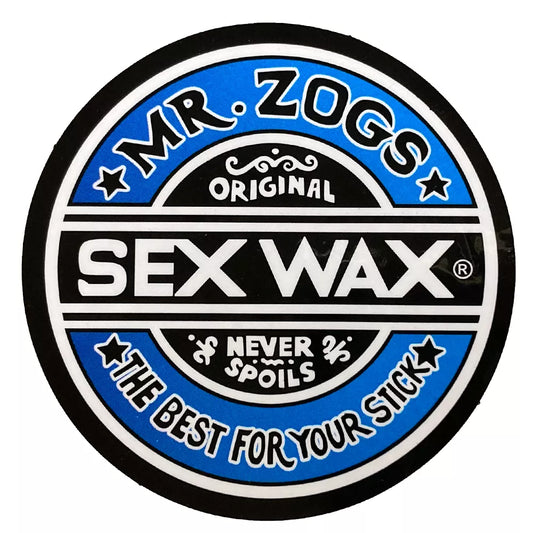 Mr. Zog's Sex Wax 3" Decal Blue/Black Gradient