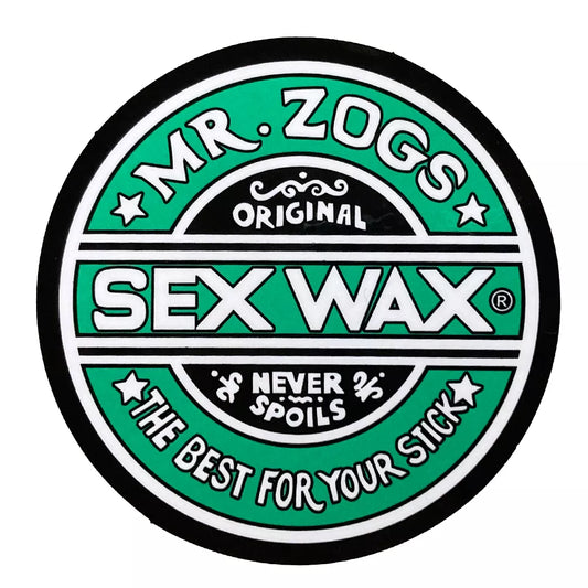 Mr. Zog's Sex Wax 3" Decal Green