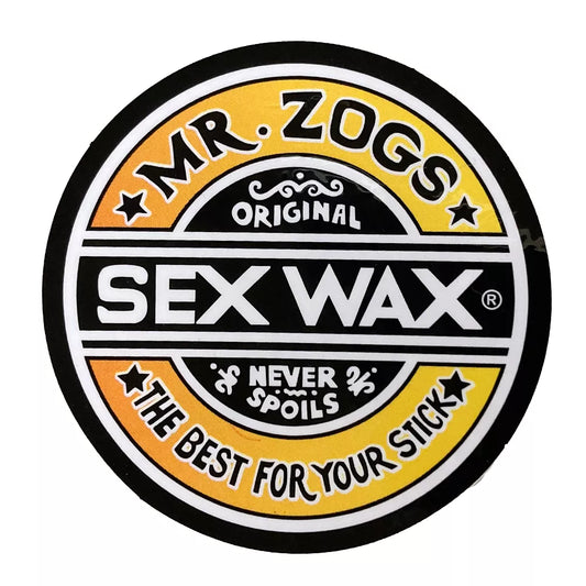 Mr. Zog's Sex Wax 3" Decal Yellow/Black Gradient