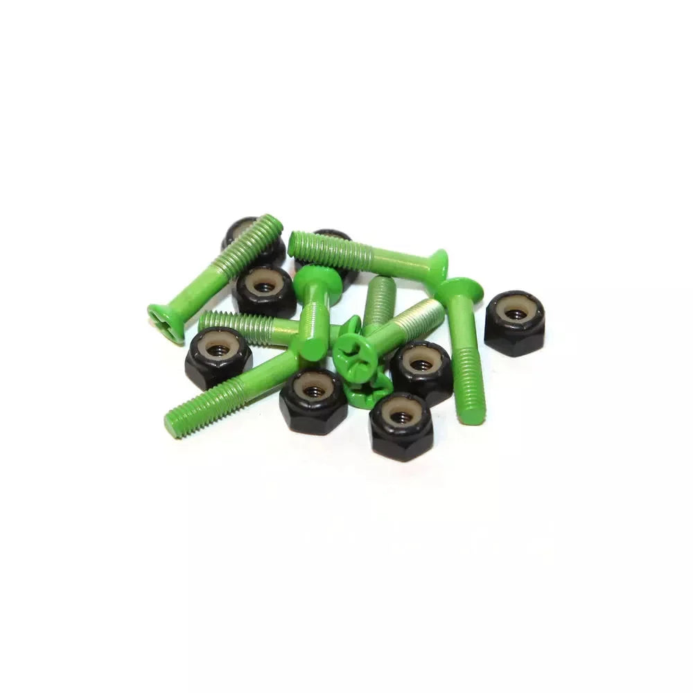 Essentials 1" Skateboard Hardware Green Skateboard Accessory – Image 1