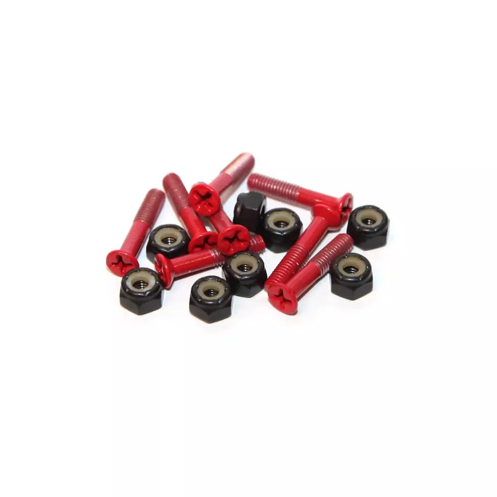 Essentials 1" Skateboard Hardware Red Skateboard Accessory – Image 1