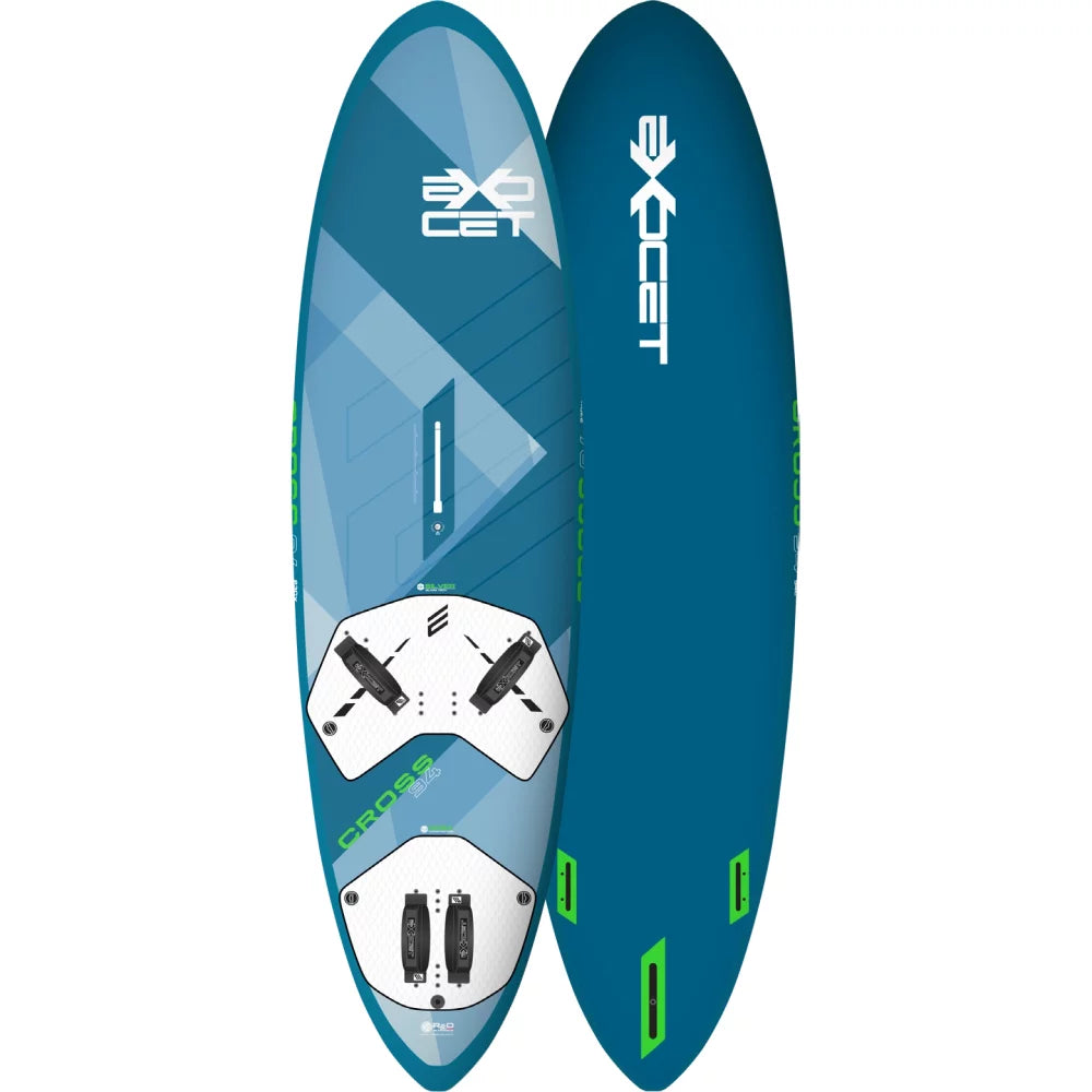 Exocet Cross Freewave Bump & Jump Windsurf Board Silver Windsurfing Board – Image 1
