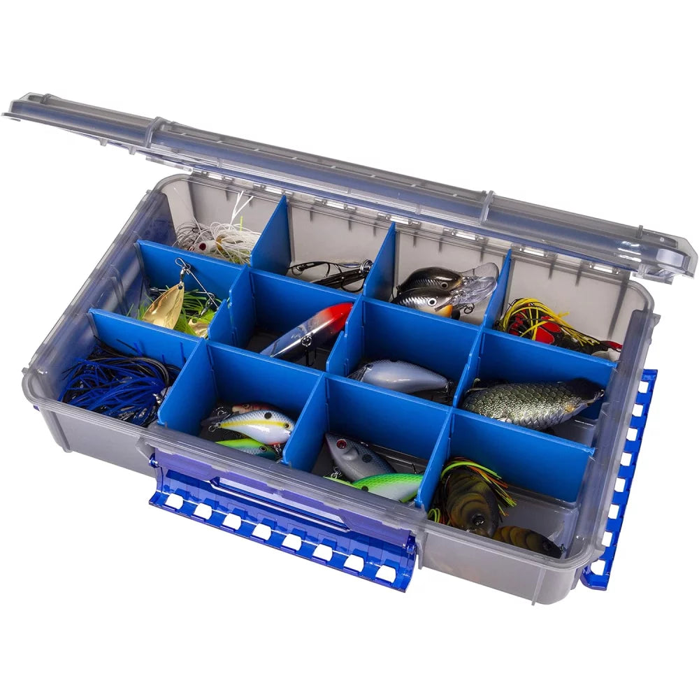 Flambeau Outdoors Zerust MAX WP5012ZM Ultimate Waterproof Tuff Tainer - Double Deep - 12 Compartments and 5 Removable Dividers - 14" L x 8.89" W x 3.02" - Fishing and Tackle Storage Utility Box Tackle Box – Image 2