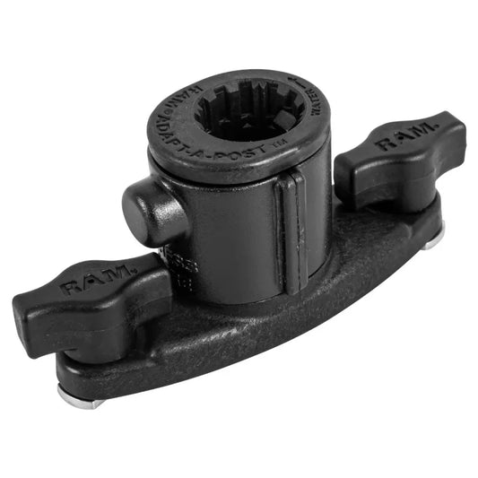 Hobie Ram Adapt-A-Post Dual T-Bolt Track Base Kayak Fishing Accessory – Image 1