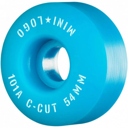 Mini Logo Skateboards Mini Logo Skateboard Wheels C-cut "2" 54mm 101A Blue 4pk – Image 1