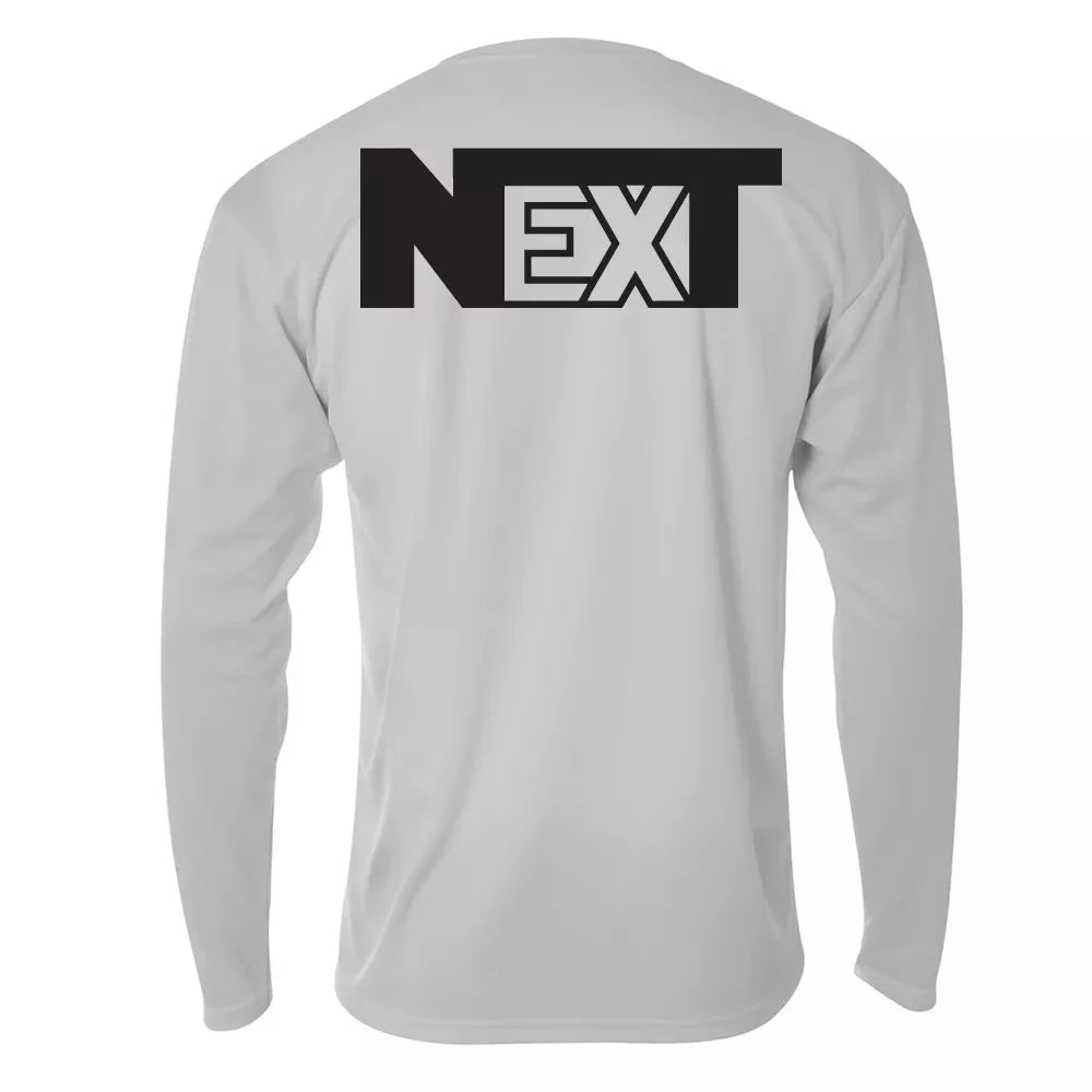 NEXT Kayaks Long Sleeve Sun Shirt Silver Large Mens Shirts – Image 2