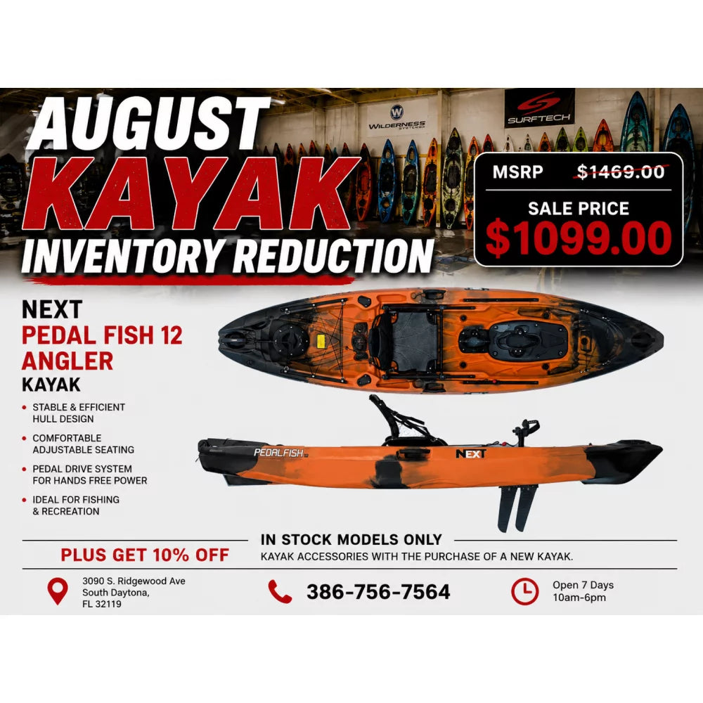 NEXT Pedal Fish 12 Angler Ember Kayak – Image 6