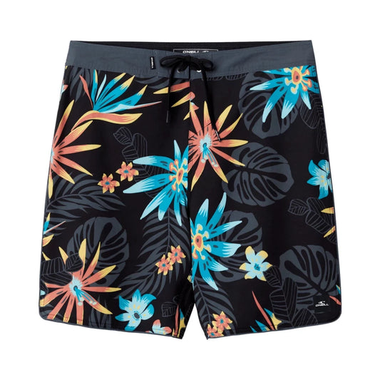 O'Neill Hyperfreak Mysto Scallop 19" Boardshorts Black Mens Boardshorts – Image 1