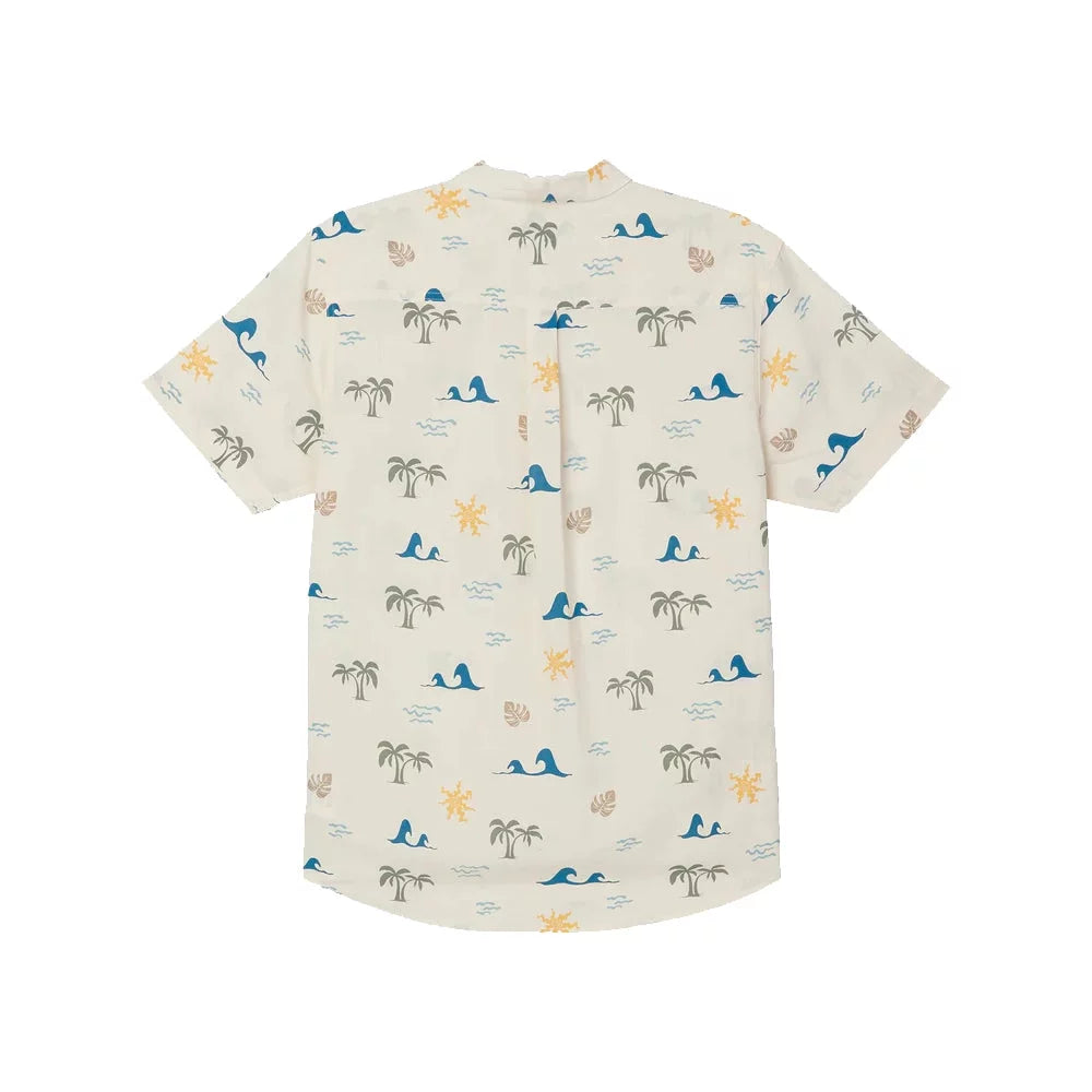 O'Neill Oasis Eco Standard Button Up Short Sleeve Shirt Cream Large Mens Shirts – Image 2