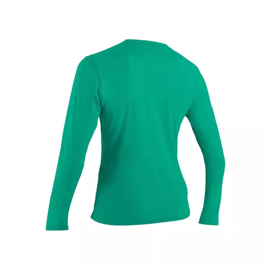 O'Neill Women's Basic 50+ UPF Long Sleeve Sun Shirt Seaglass Large Womens Rashguard – Image 2