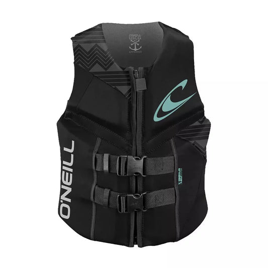 O'Neill Women's Reactor USCG Vest Black/Black Life Jacket – Image 1
