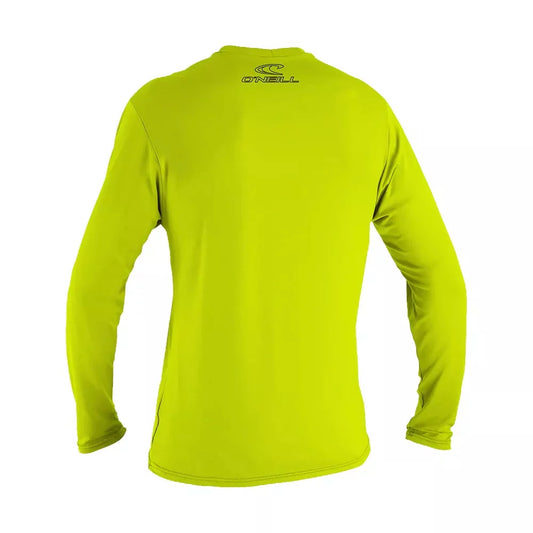 O'Neill Youth Basic Skins 50+ UPF Long Sleeve Sun Shirt Lime Kids Rashguard – Image 2