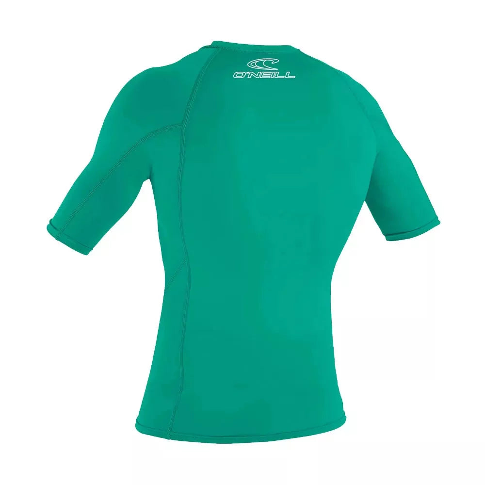 O'Neill Youth Basic Skins UPF50+ Short Sleeve Fitted Shirt Seaglass Kids Rashguard – Image 2