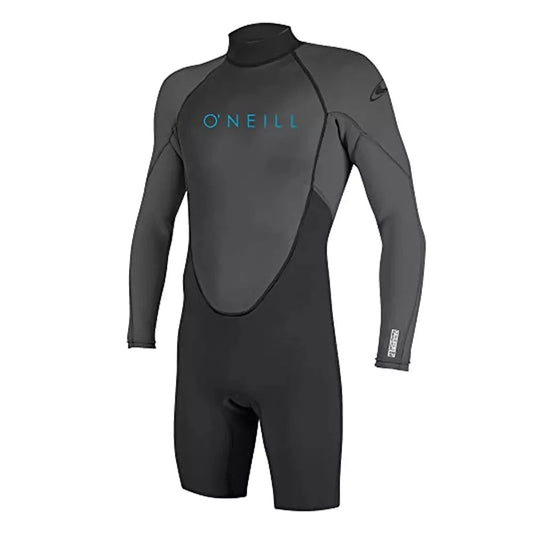 O'Neill Youth Reactor-2 2mm Long Sleeve Back Zip Springsuit Black/Graphite – Image 1