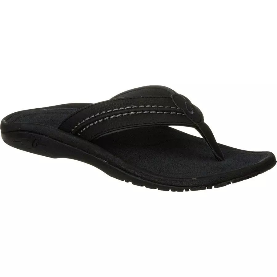 OluKai Hokua Sandal Black/Dark Shadow 14