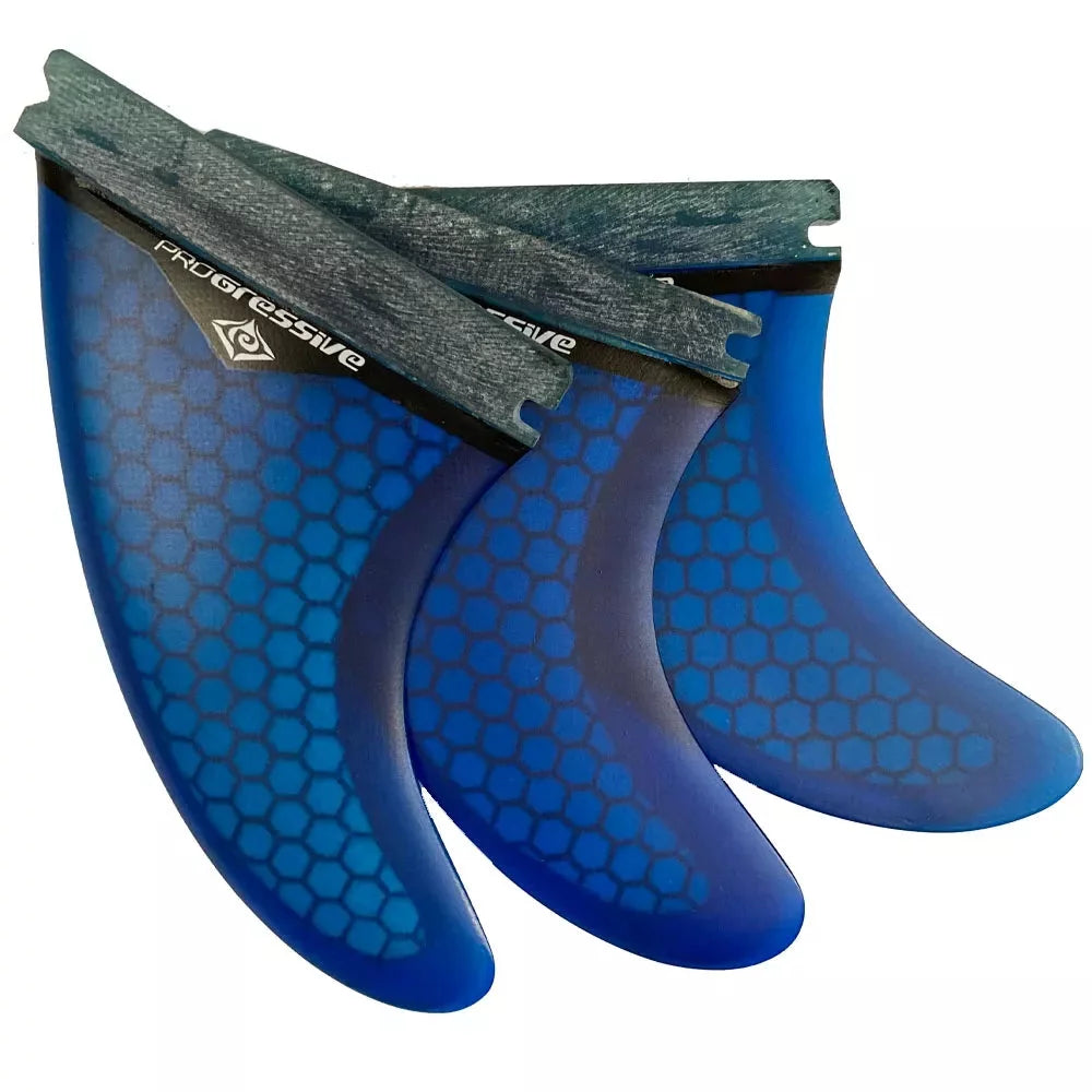 Progressive Future Honeycomb Tri Blue Surfboard Fins 4.5" – Image 1