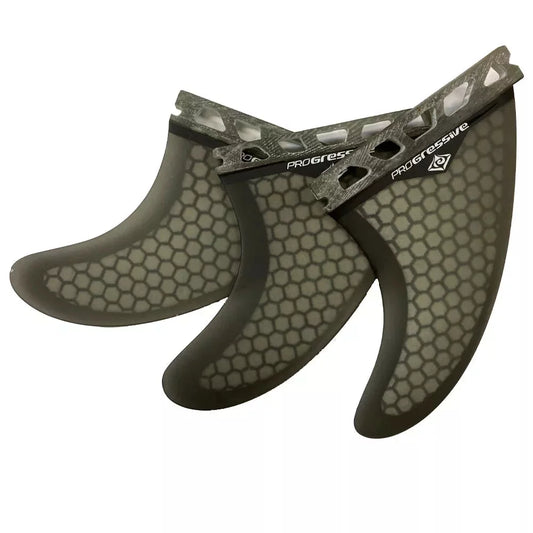 Progressive Futures Cutaway Honeycomb Tri Black Surfboard Fins 4.5" – Image 1