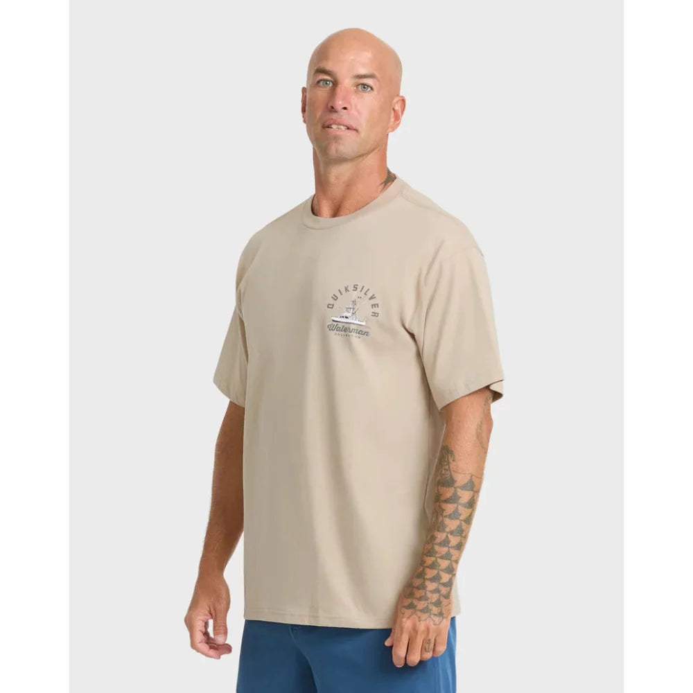 Quiksilver Waterman Early Morning Sueded Short Sleeve T-Shirt Mens Shirts – Image 9