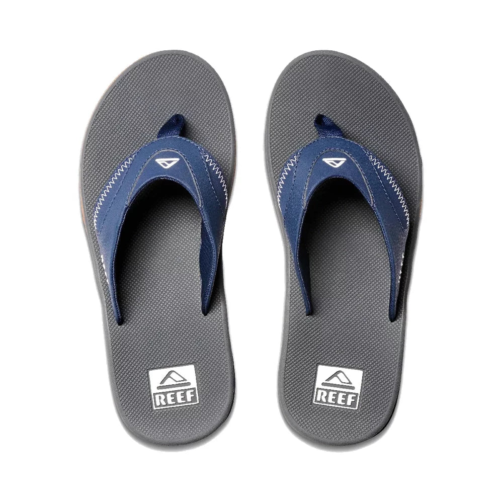 Reef Men's Fanning Bottle Opener Flip Flops Navy/Shadow Mens Sandals – Image 1