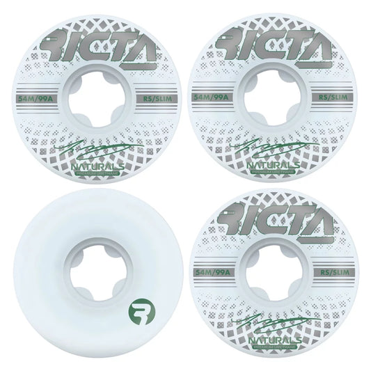 Ricta Wheels McCoy Reflective Naturals 54mm 99a Slim Skate Wheels Skateboard Wheels – Image 1