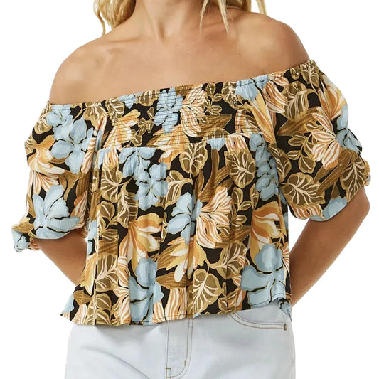 RipCurl Follow The Sun Fashion Shirt Black Medium Womens Shirt – Image 1