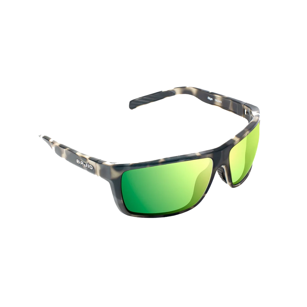 BAJIO Sigs Ivory Tortoise Gloss | Green Mirror Glass Sunglasses