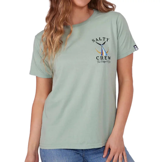 Salty Crew Women's Tailed Short Sleeve Tee Jade Large Womens Shirt – Image 1