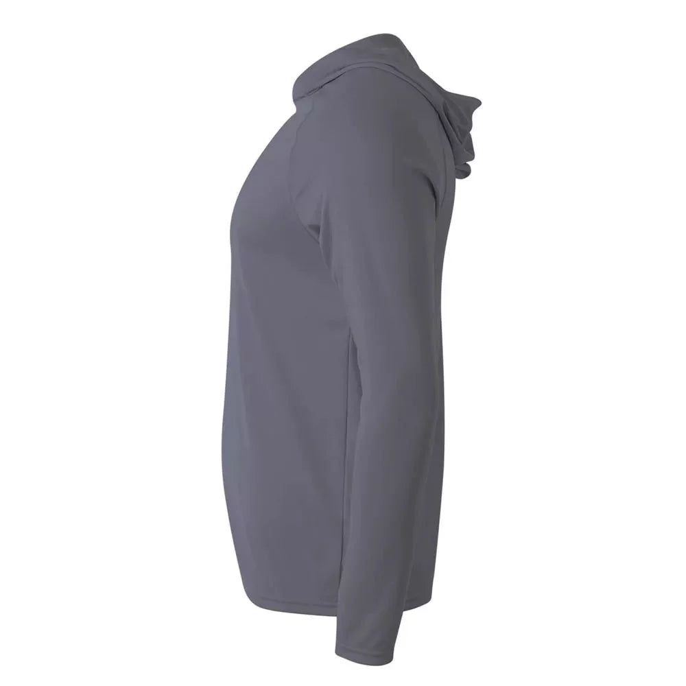 Sandy Point Long Sleeve Hooded Rashguard Graphite Large Mens Rashguard – Image 3